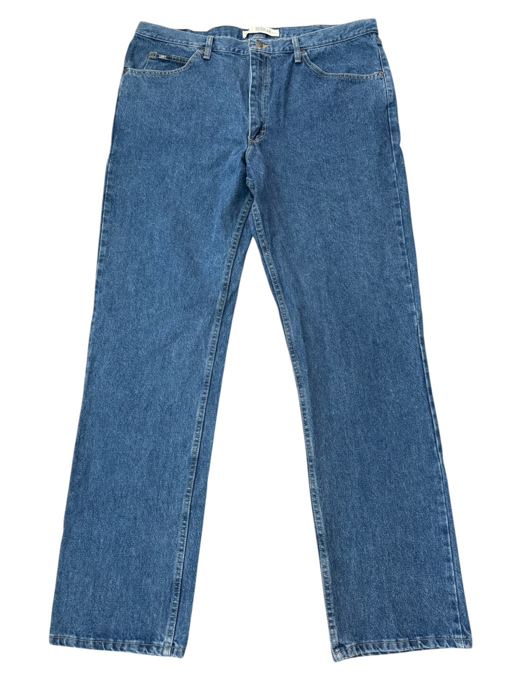Lee Regular Fit Men's Jeans 42x36 Fits 40x36 Medium Wash 100% Cotton Tall